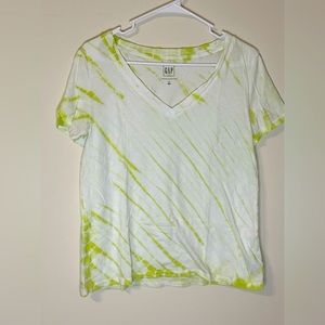 Gap Cotton Tie-Dye V-Neck T-Shirt, Size Small